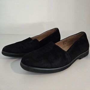 Cole Haan Black Suede Loafers Size 9N Women’s Classic Minimalist Slip-On Flats